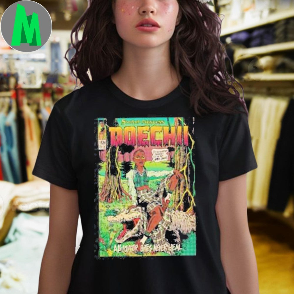 Doechii Alligator Bites Never Heal Graphic T-Shirt R&B Hip Hop Music Fan Tee
