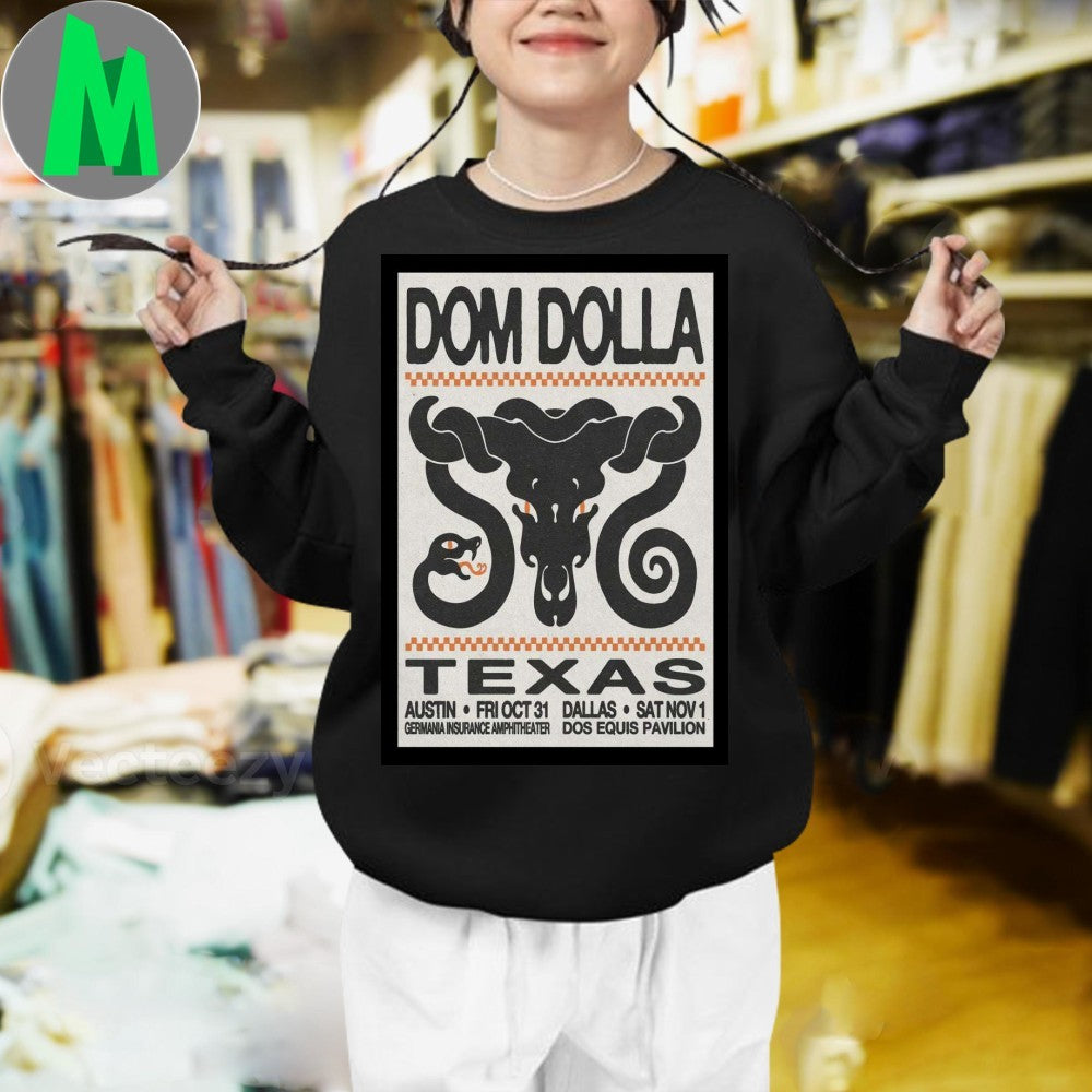 Dom Dolla Texas Austin Dallas October 31 November 1 Concert Poster T-Shirt