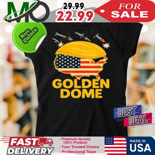 Donald Trump Golden Dome Hair Shield USA Graphic T-Shirt