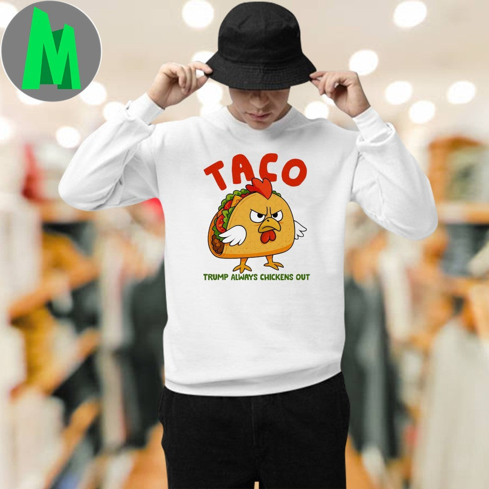 Donald Trump Political Cartoon T-Shirt Taco Chicken Humor Graphic Tee