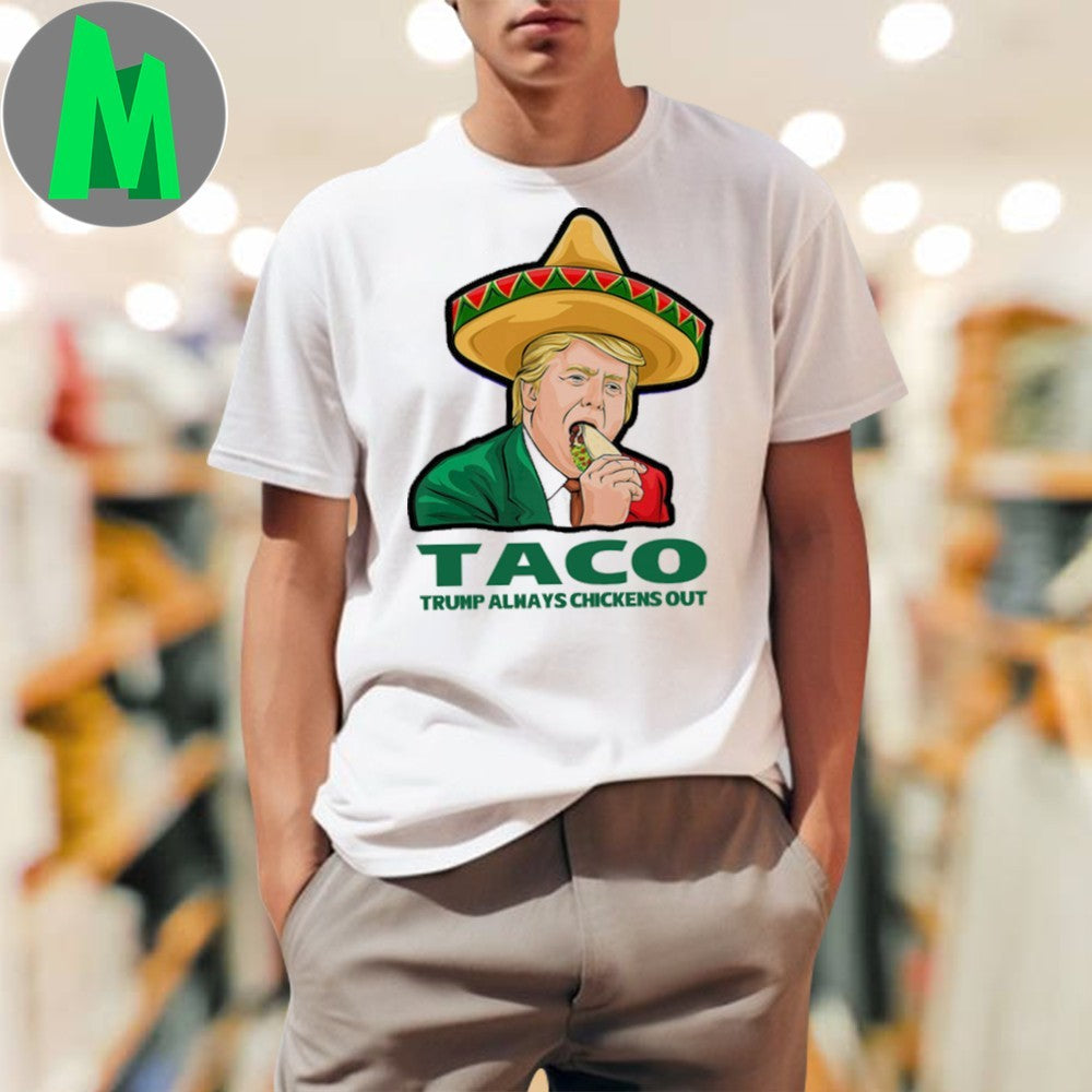 Donald Trump Sombrero Taco T-Shirt Political Humor Satire Graphic Tee White Anti-Trump Apparel