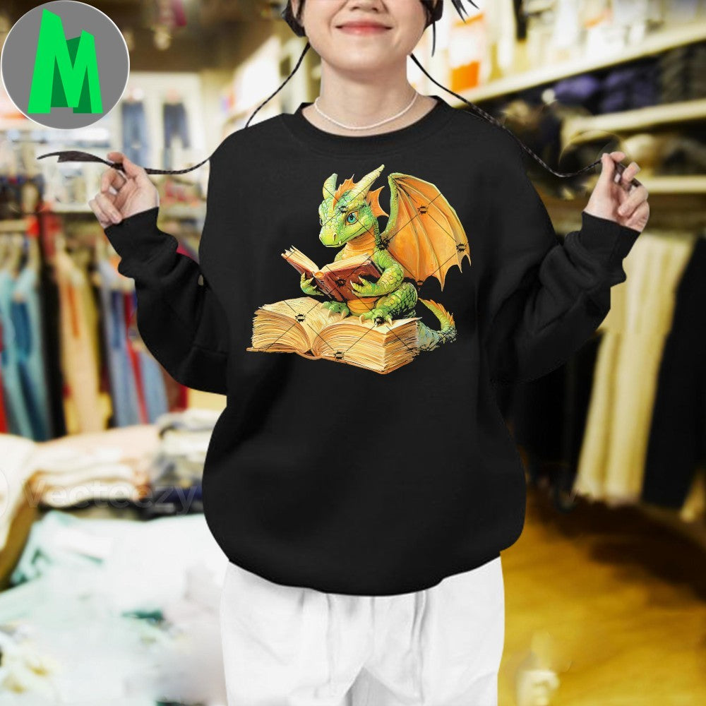 Dragon Bookworm Reading Book Shirt