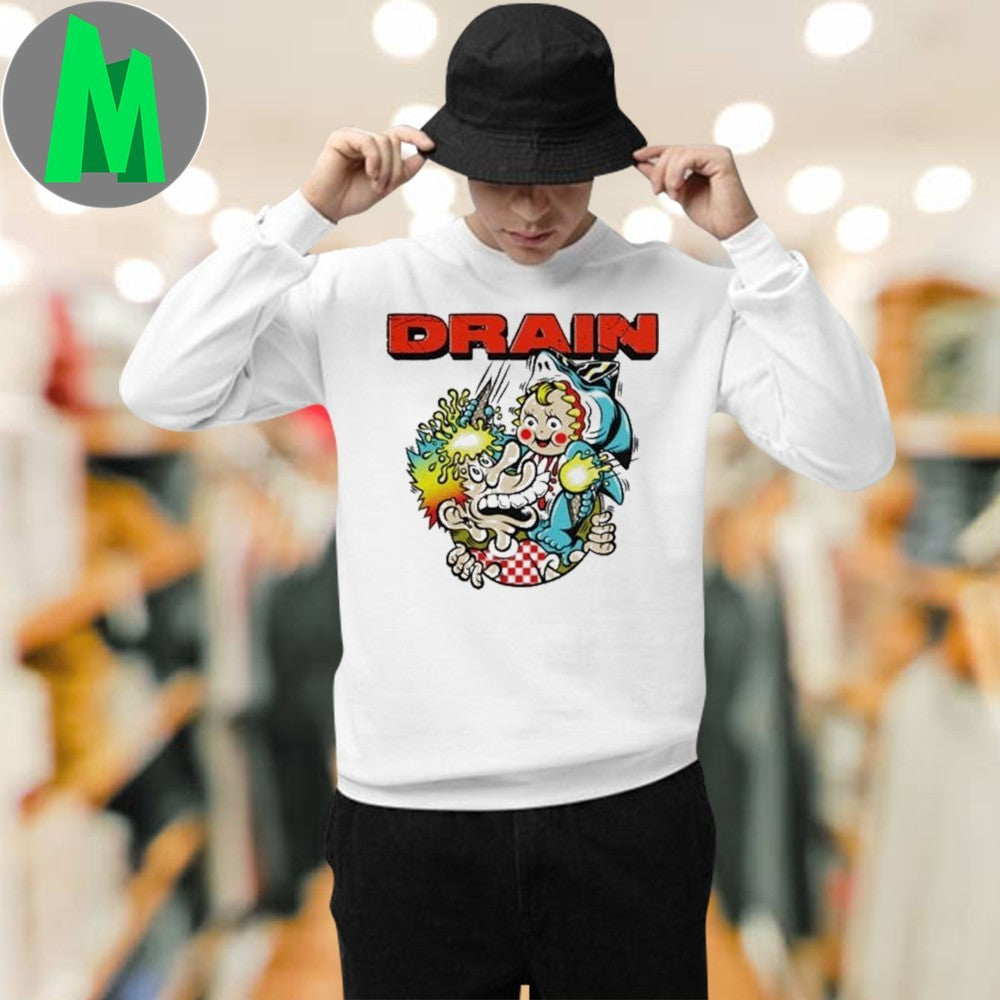 Drain Kewpie Character Ice Cream Graphic T-Shirt