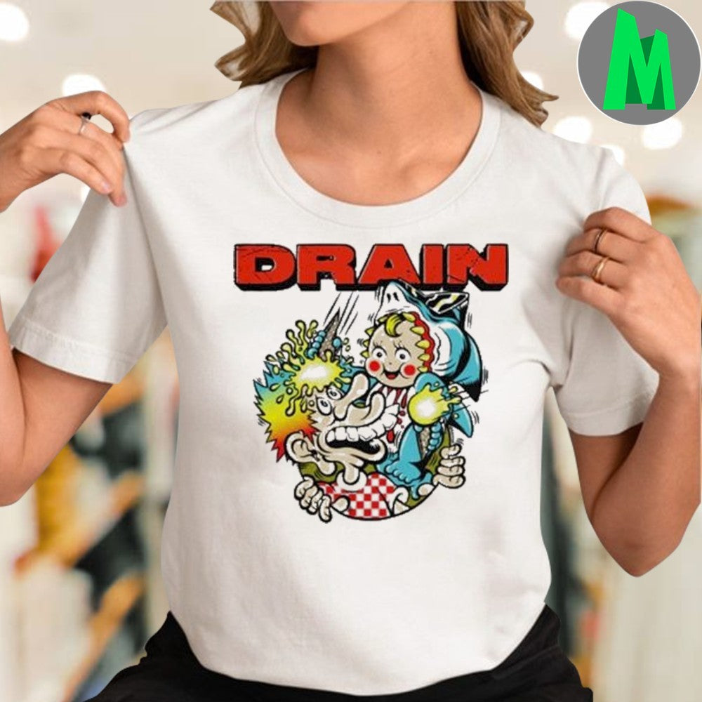 Drain Kewpie Character Ice Cream Graphic T-Shirt