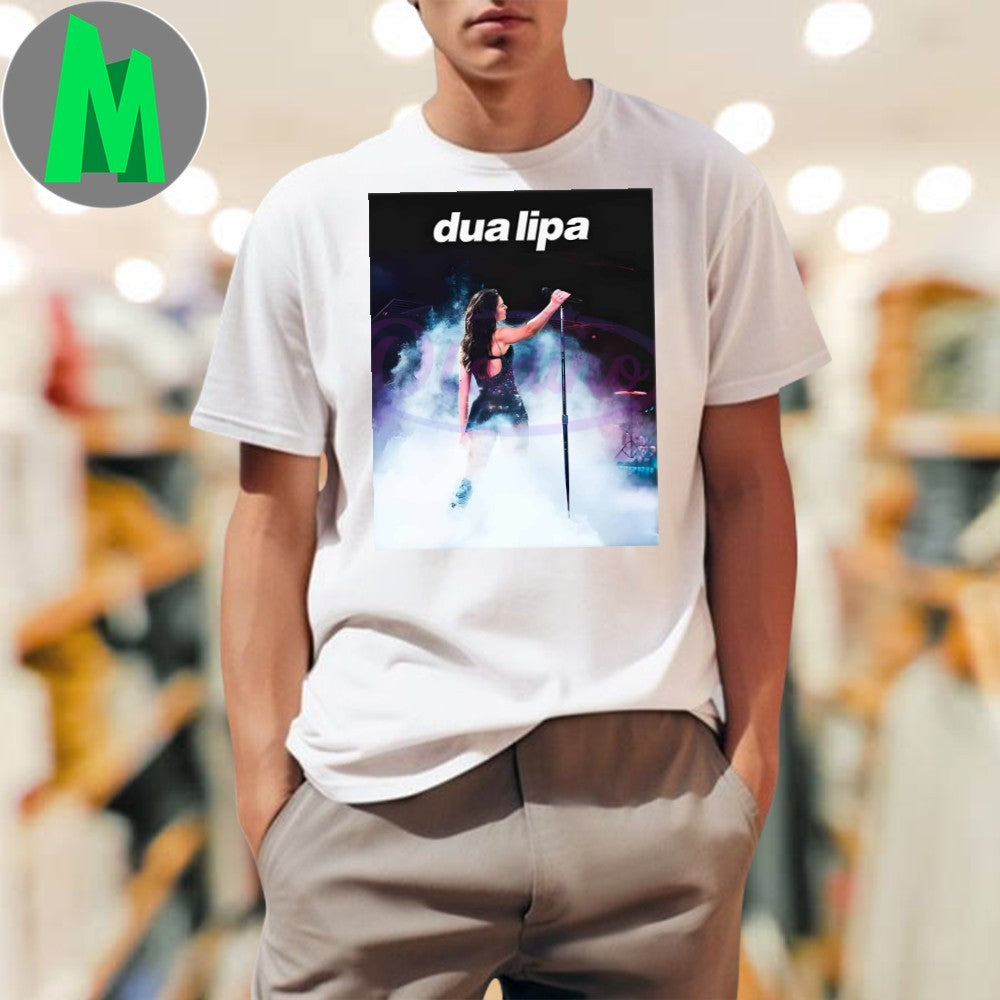 Dua Lipa Live Performance Retro Fog Stage Poster Shirt