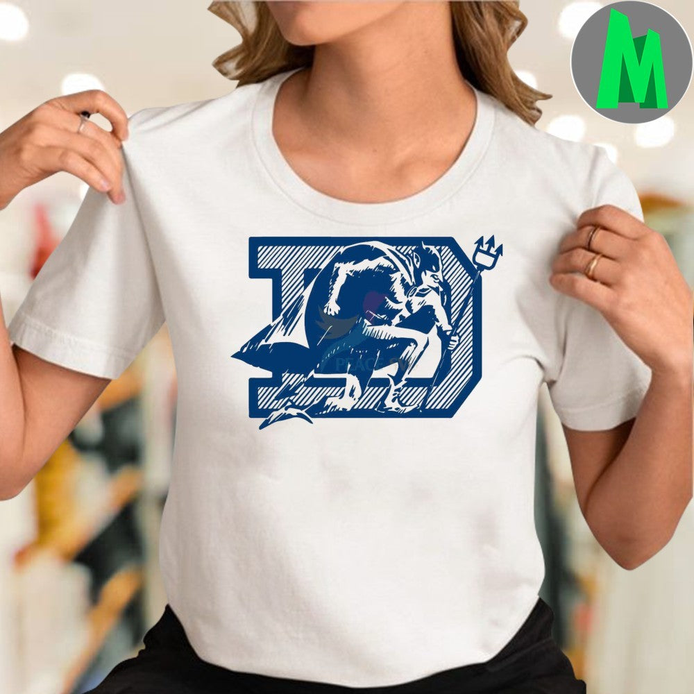 Duke Sprinting Blue Devil Logo Vintage Shirt