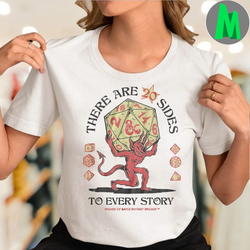 Dungeons & Dragons D20 Dice Demon There Are 20 Sides To Every Story Shirt