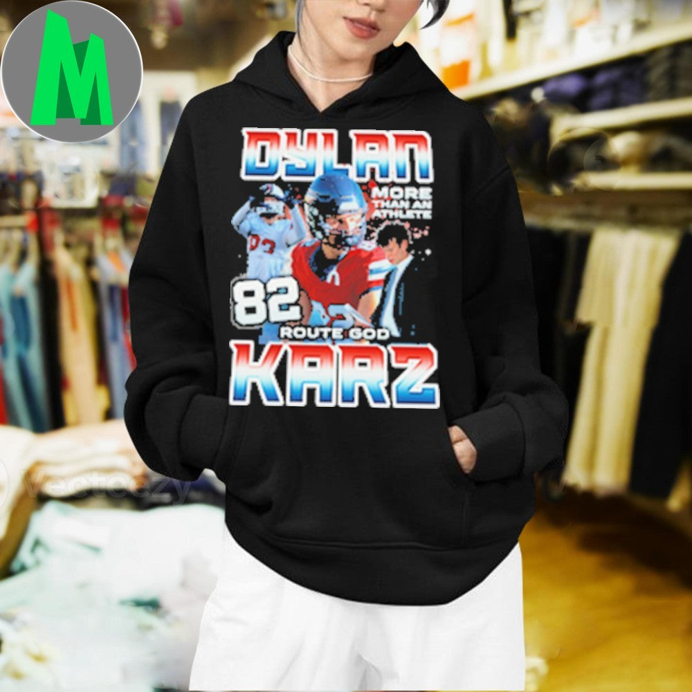 Dylan Karz #82 Route God Football Player Fan T-Shirt