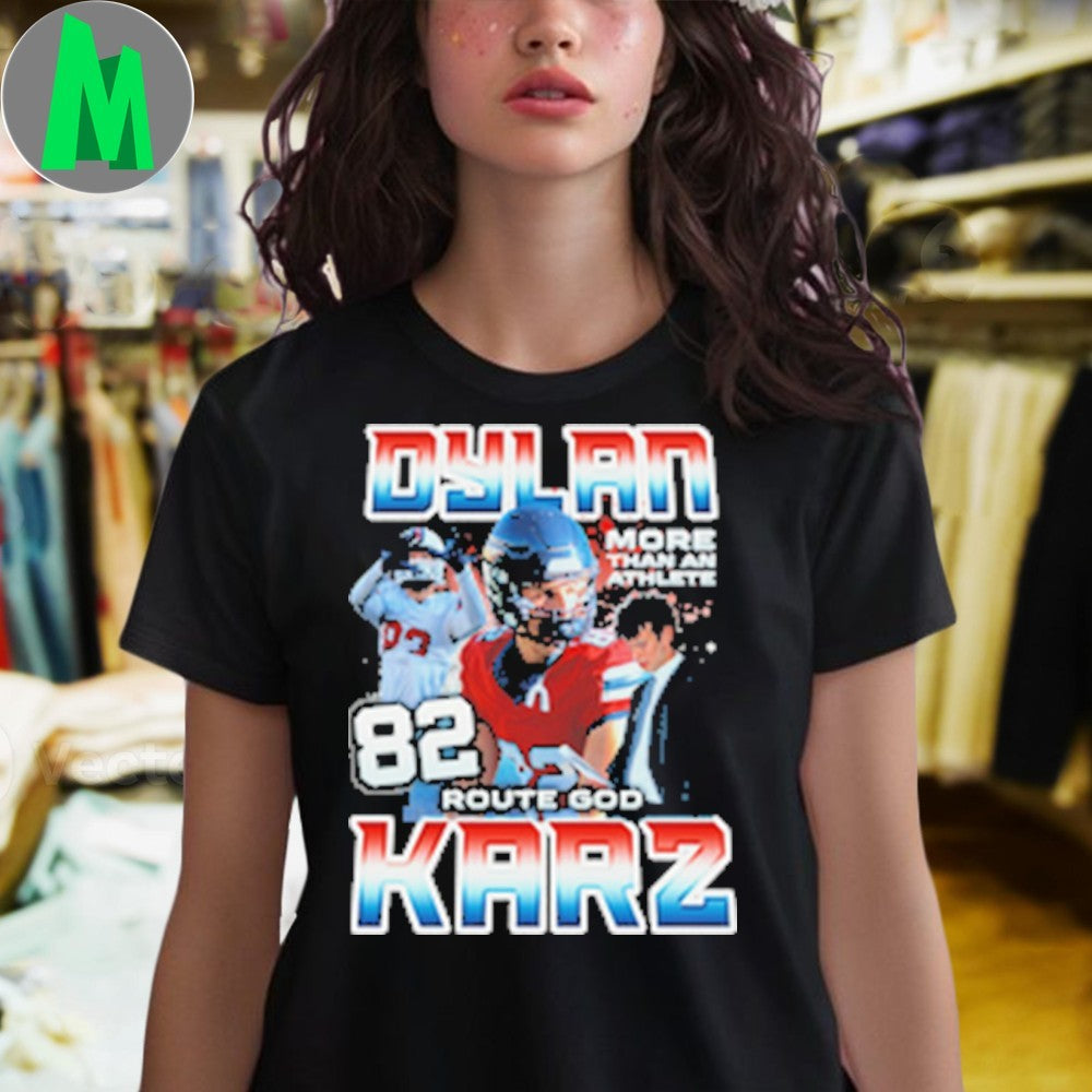 Dylan Karz #82 Route God Football Player Fan T-Shirt