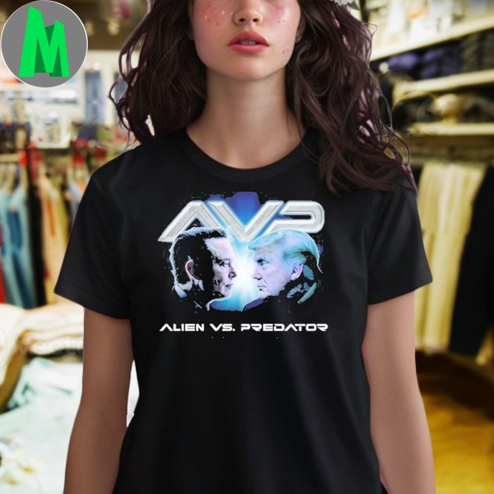 Elon Musk vs Donald Trump Alien vs Predator Assholes Live Forever Parody Political T-Shirt