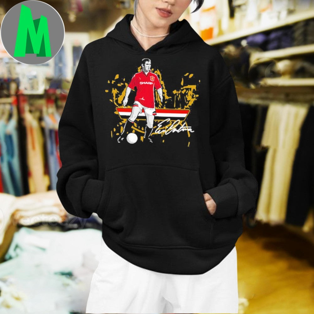 Eric Cantona #7 AdoRED GOLD Signature Football T-Shirt