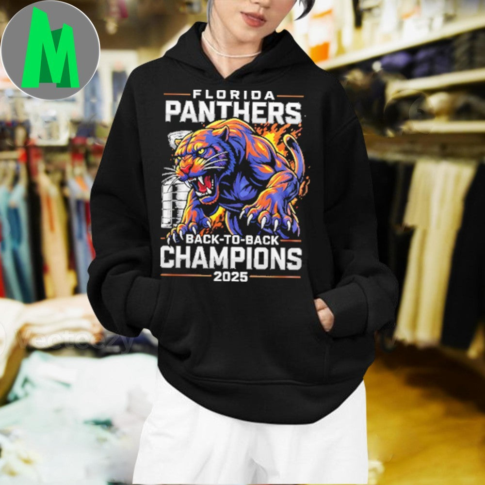 Florida Panthers Back-To-Back Champions 2025 Stanley Cup Shirt