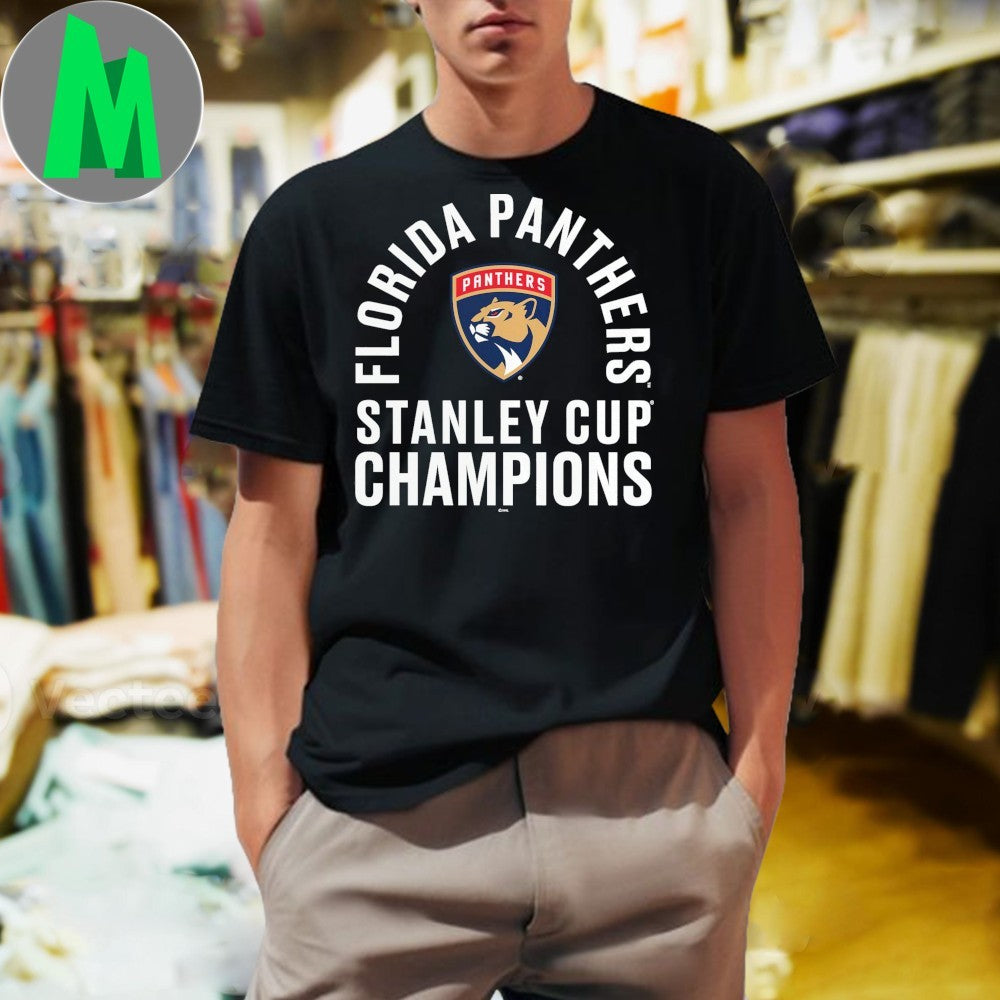 Florida Panthers Fanatics Black Two-Time Stanley Cup Champions Shirt