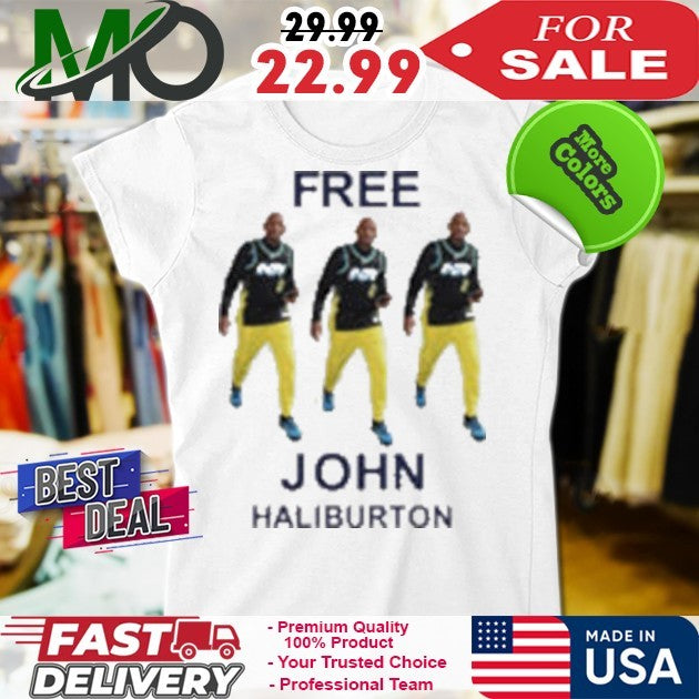 Free John Haliburton Basketball Sports Fan Graphic T-Shirt