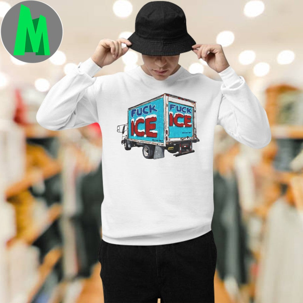 Fuck ICE 800 968 7867 Ice Cream Truck Protest T-Shirt