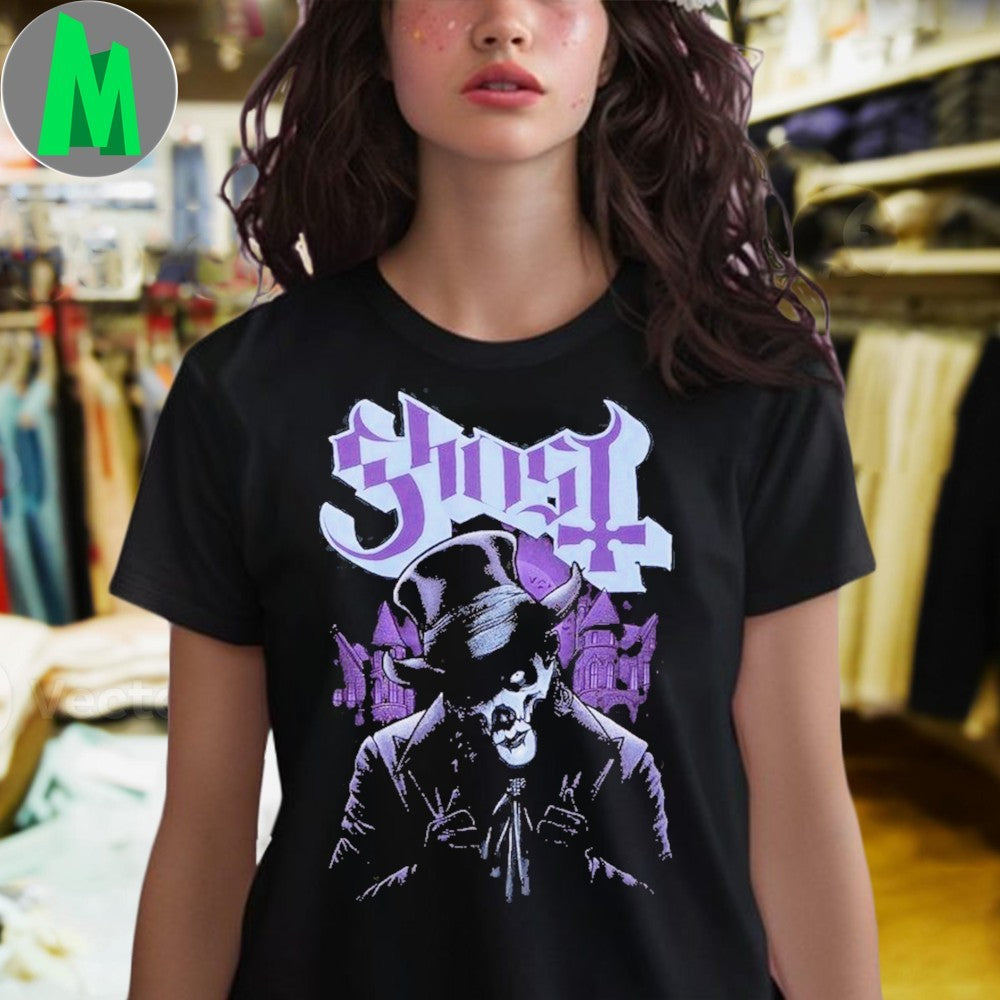 Ghost Papa Emeritus IV Impera Top Hat Graphic T-Shirt