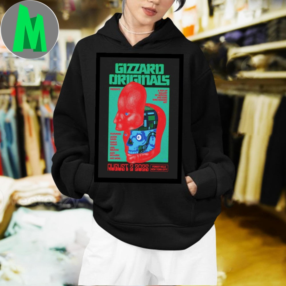 Gizzard Originals King Gizzard Art Pop-Up August 2 2025 Forest Hills Poster T-Shirt