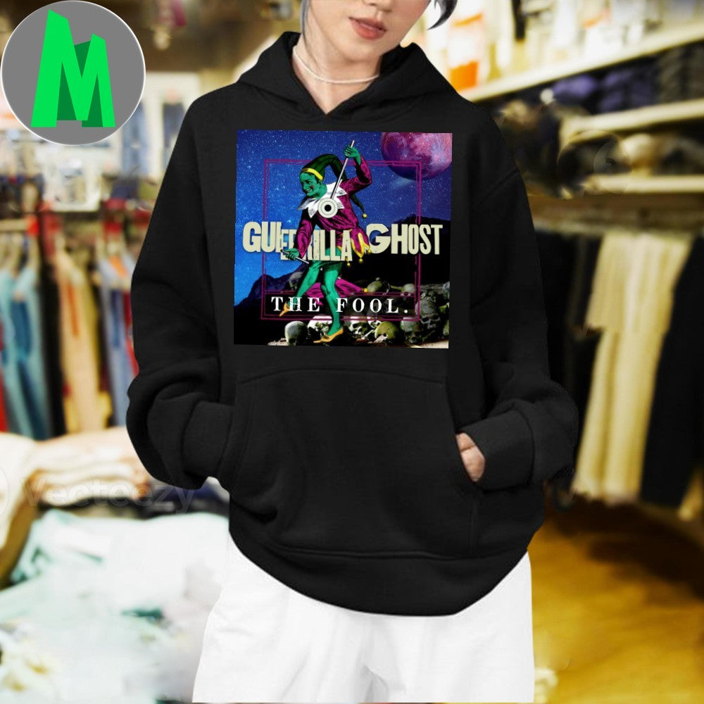 Guerrilla Ghost The Fool Jester Skull Graphic T-Shirt