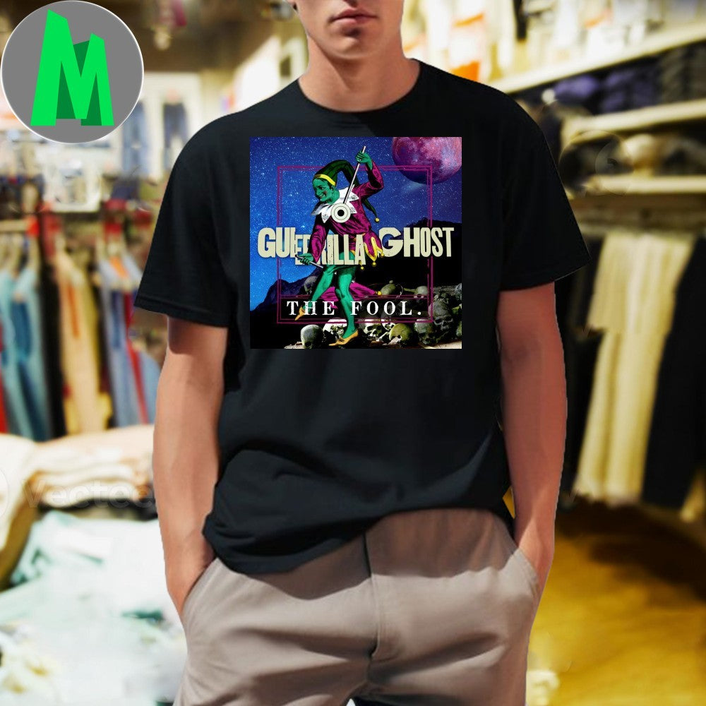 Guerrilla Ghost The Fool Jester Skull Graphic T-Shirt