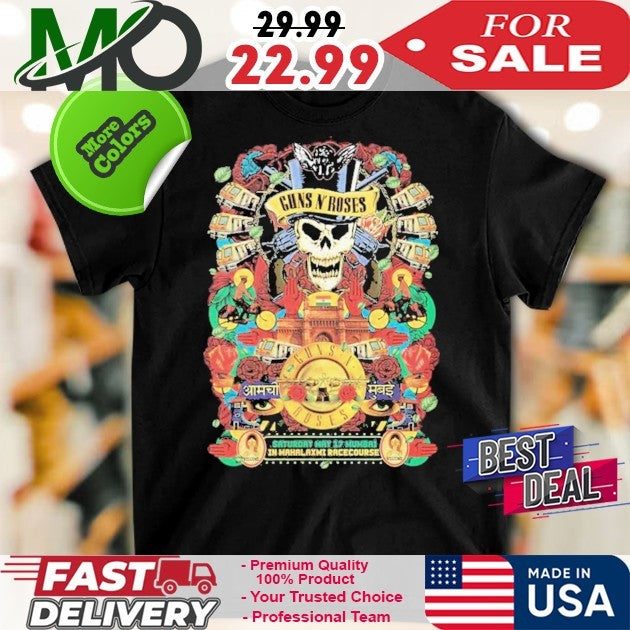Guns N’ Roses Tour Show Poster Saturday May 17 2025 At Mumbai In Mahalaxmi Race Course Shirt