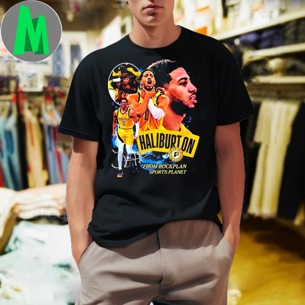 Haliburton Indiana Pacers From Rockplan Sports Planet Shirt