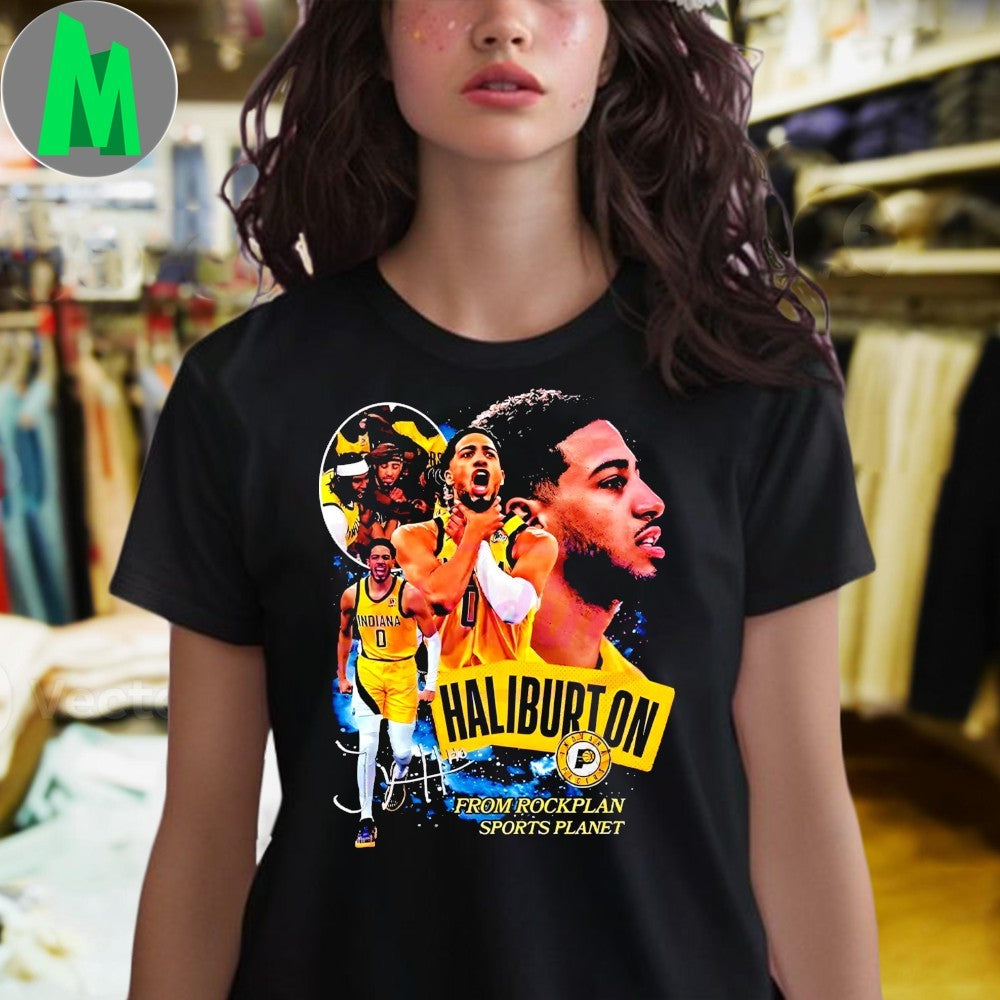 Haliburton Indiana Pacers From Rockplan Sports Planet Shirt