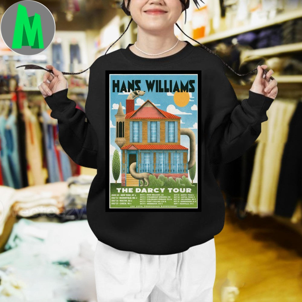Hans Williams The Darcy Tour 2025 Concert Poster Graphic T-Shirt