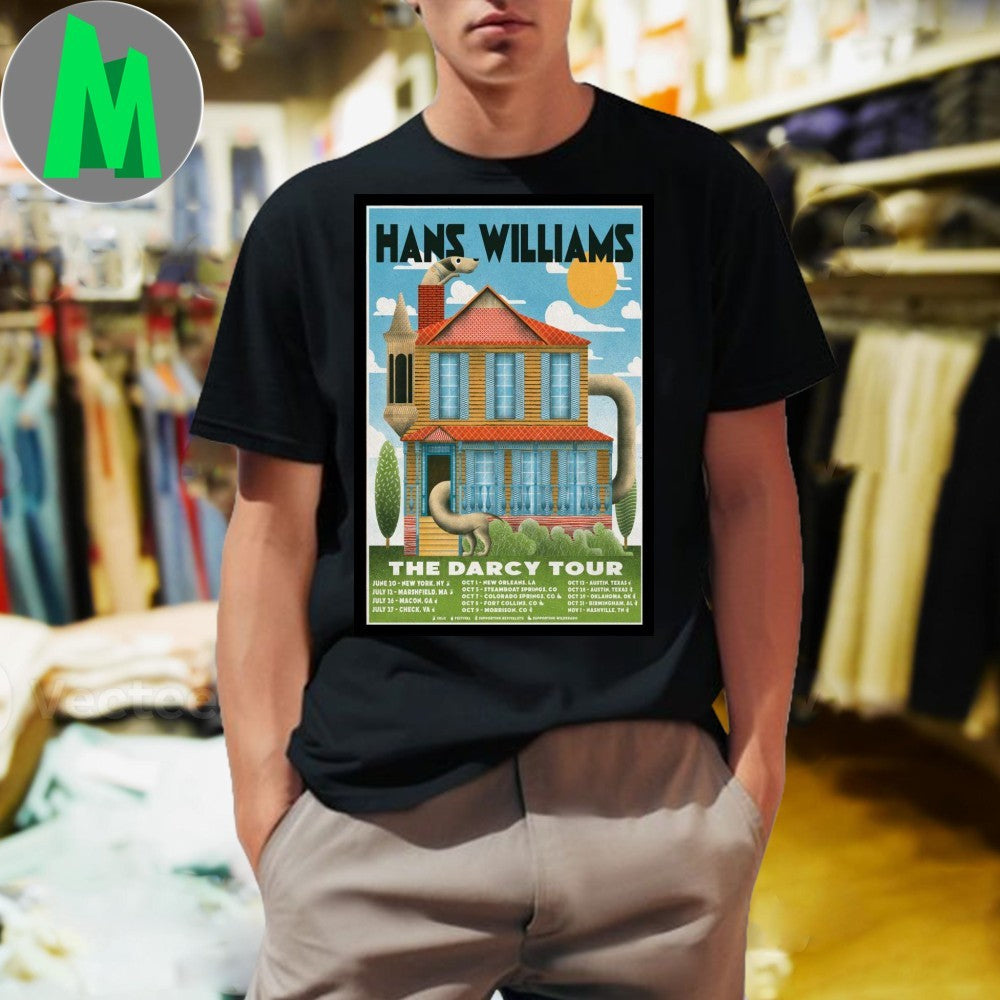 Hans Williams The Darcy Tour 2025 Concert Poster Graphic T-Shirt
