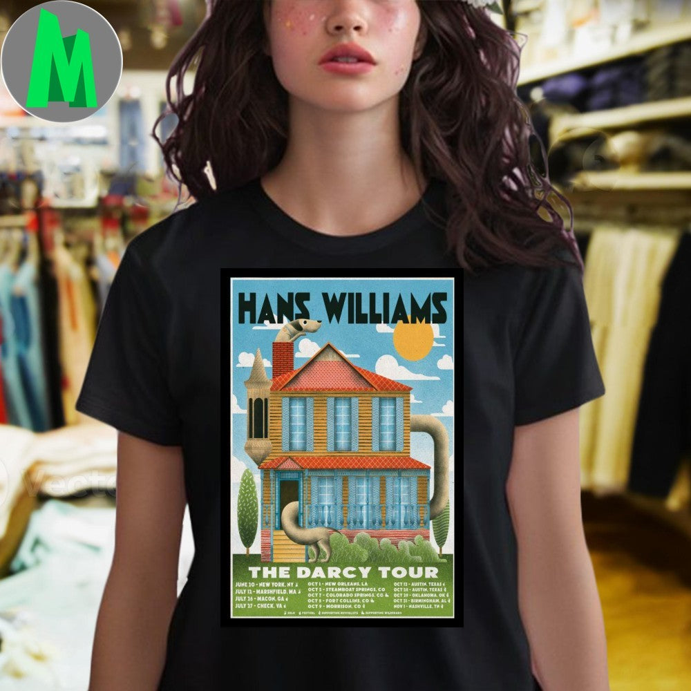Hans Williams The Darcy Tour 2025 Concert Poster Graphic T-Shirt