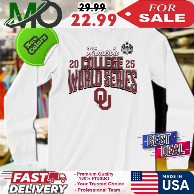Heather Gray Oklahoma Sooners 2025 NCAA Softball Women’s College World Series Fan Cut Off Logo Shirt