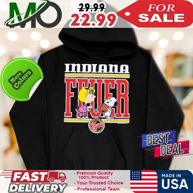 Homage Indiana Fever Navy Blue Peanuts Collection Shirt