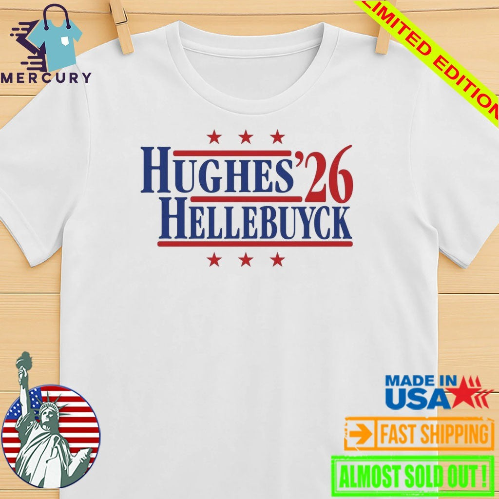 Hughes & Hellebuyck ’26 Team USA Retro Campaign Shirt