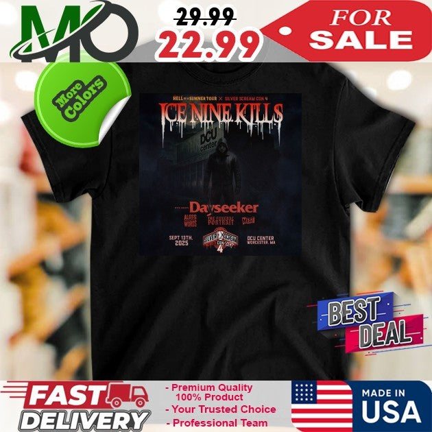 Ice Nine Kills Hell Of A Summer Tour x Silver Scream Con 4 At DCU Center In Worcester MA On September 13th 2025 Shirt