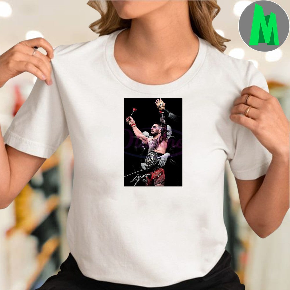 Ilia Topuria Ufc Champion Belt Victory Pose Shirt