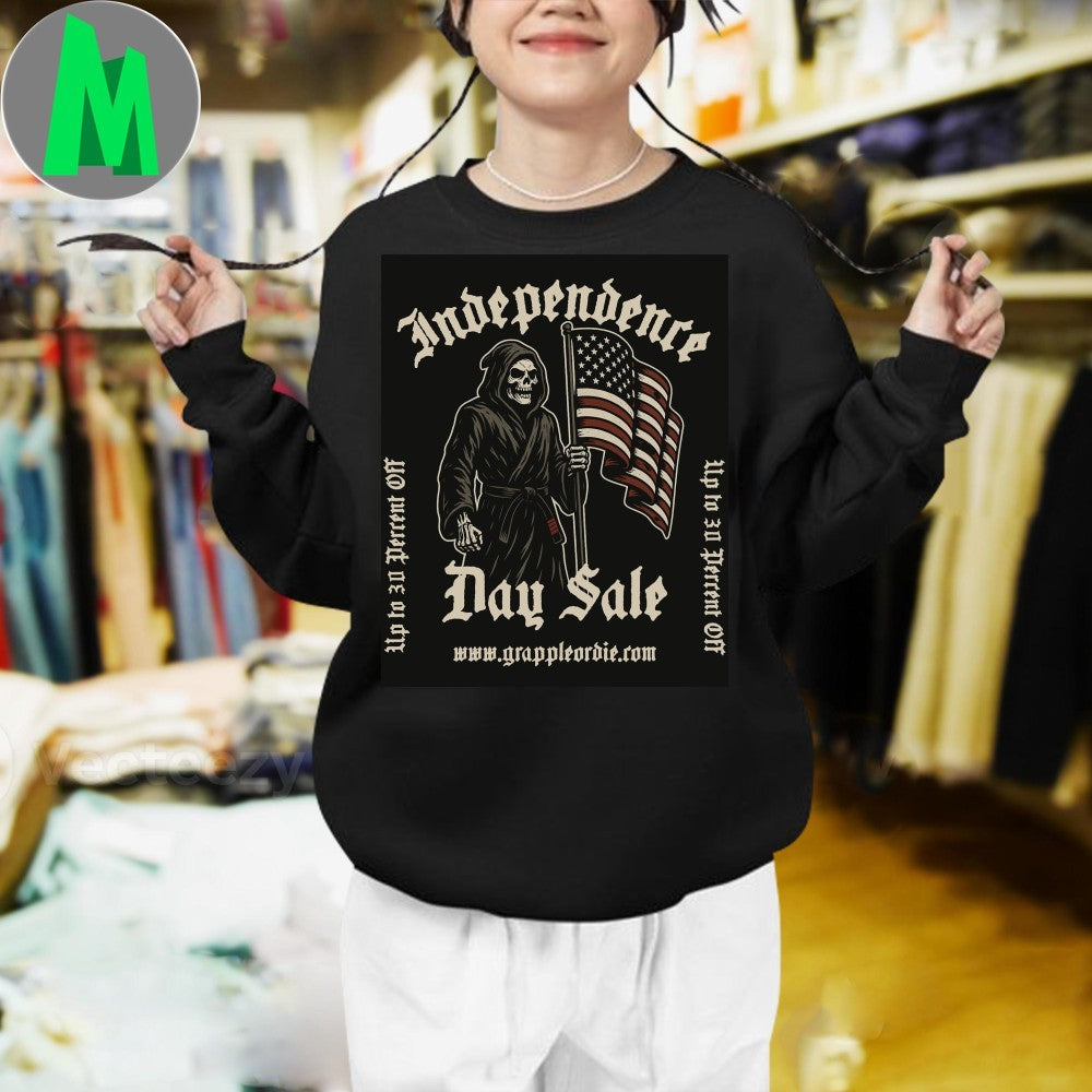 Independence Day Sale Grim Reaper Patriotic T-Shirt