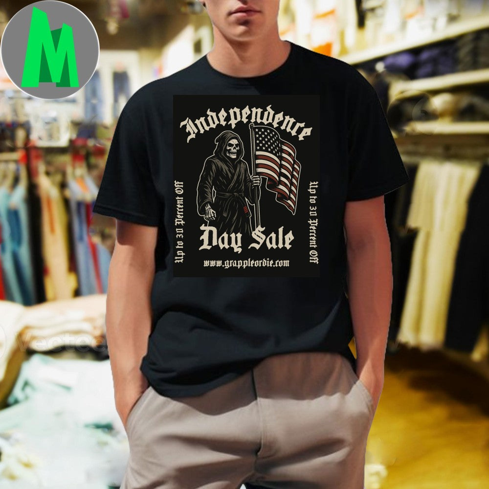 Independence Day Sale Grim Reaper Patriotic T-Shirt