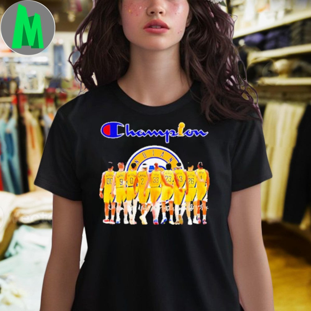 Indiana Pacers Champion Team Signatures Graphic T-Shirt