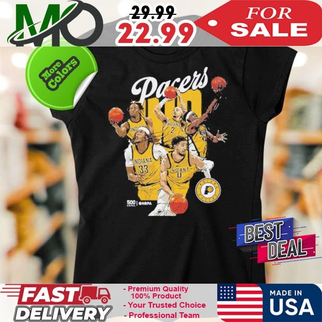 Indiana Pacers Starting 5 NBA 2025 Basketball Fan Logo T-Shirt
