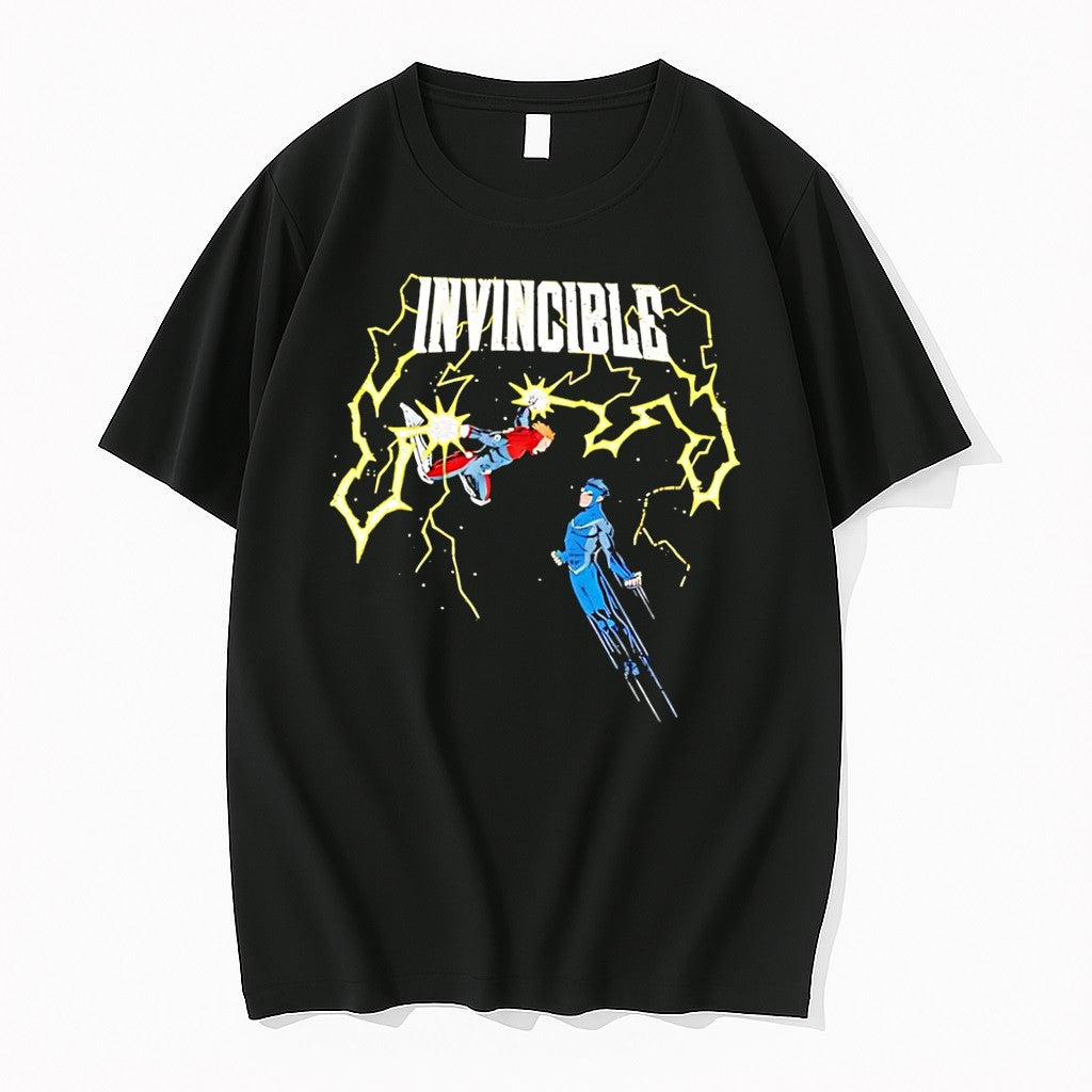 Official Invincible Vs Powerplex Black T Shirts Jpg