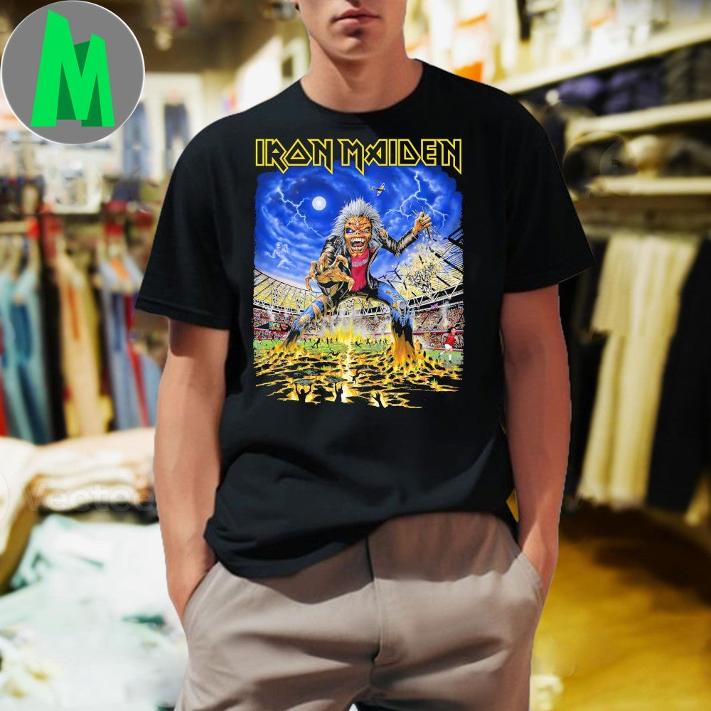 Iron Maiden Eddie Stadium Concert Graphic Band T-Shirt