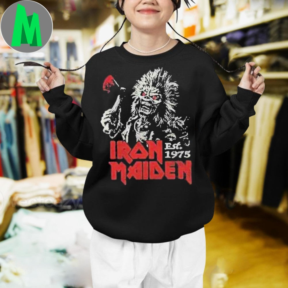 Iron Maiden Retro Eddie Run For Your Lives 2025 World Tour T-Shirt Heavy Metal Band Merch Vintage Style