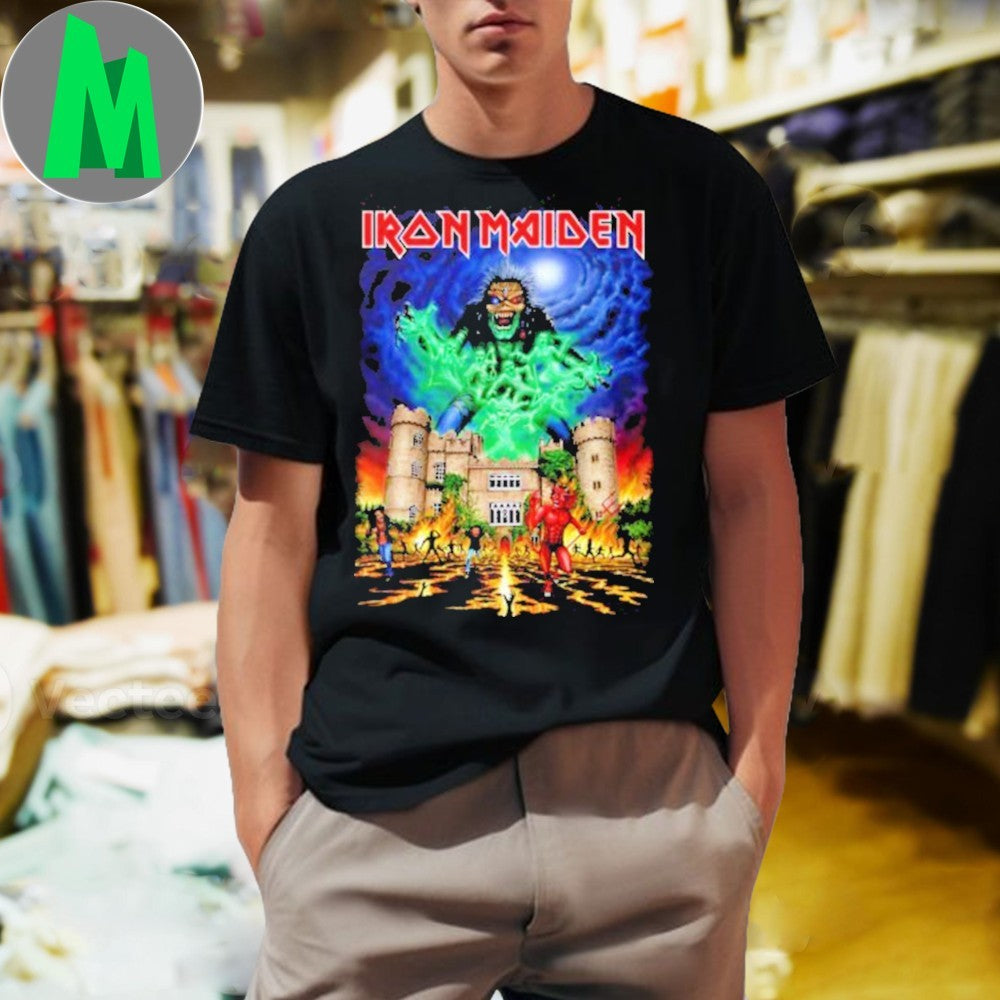 Iron Maiden Run For Your Lives 2025 Tour Dublin Ireland Merch Tee At Malahide Castle On June 25 2025 Shirt