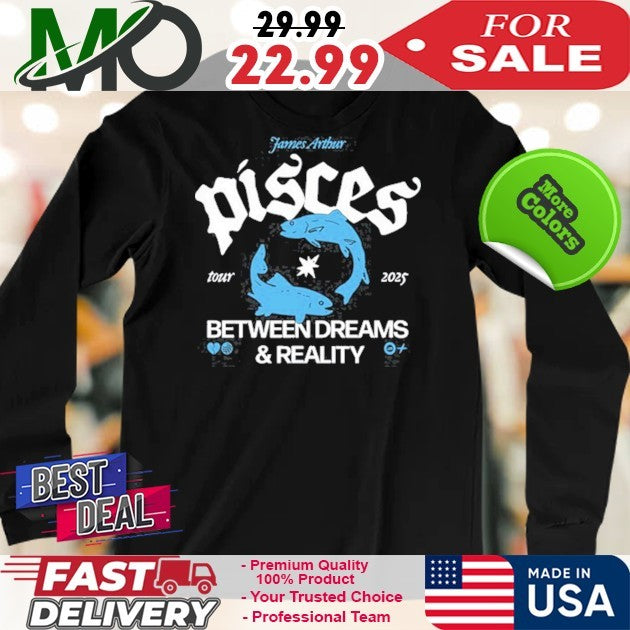 James Arthur Pisces Between Dreams & Reality Tour 2025 Concert Fan Shirt