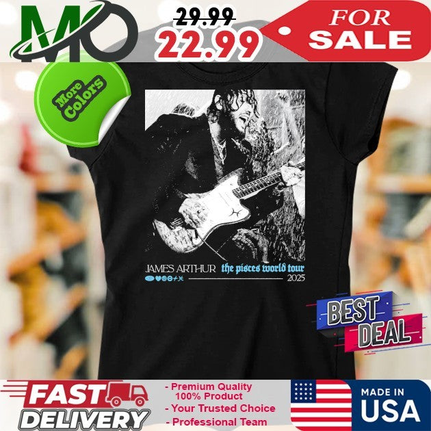 James Arthur The Pisces World Tour 2025 Concert Photo Graphic Fan T-Shirt
