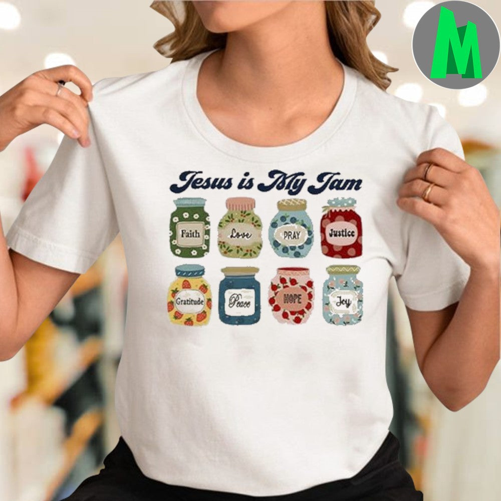 Jesus Is My Jam Christian Faith Jars Graphic T-Shirt