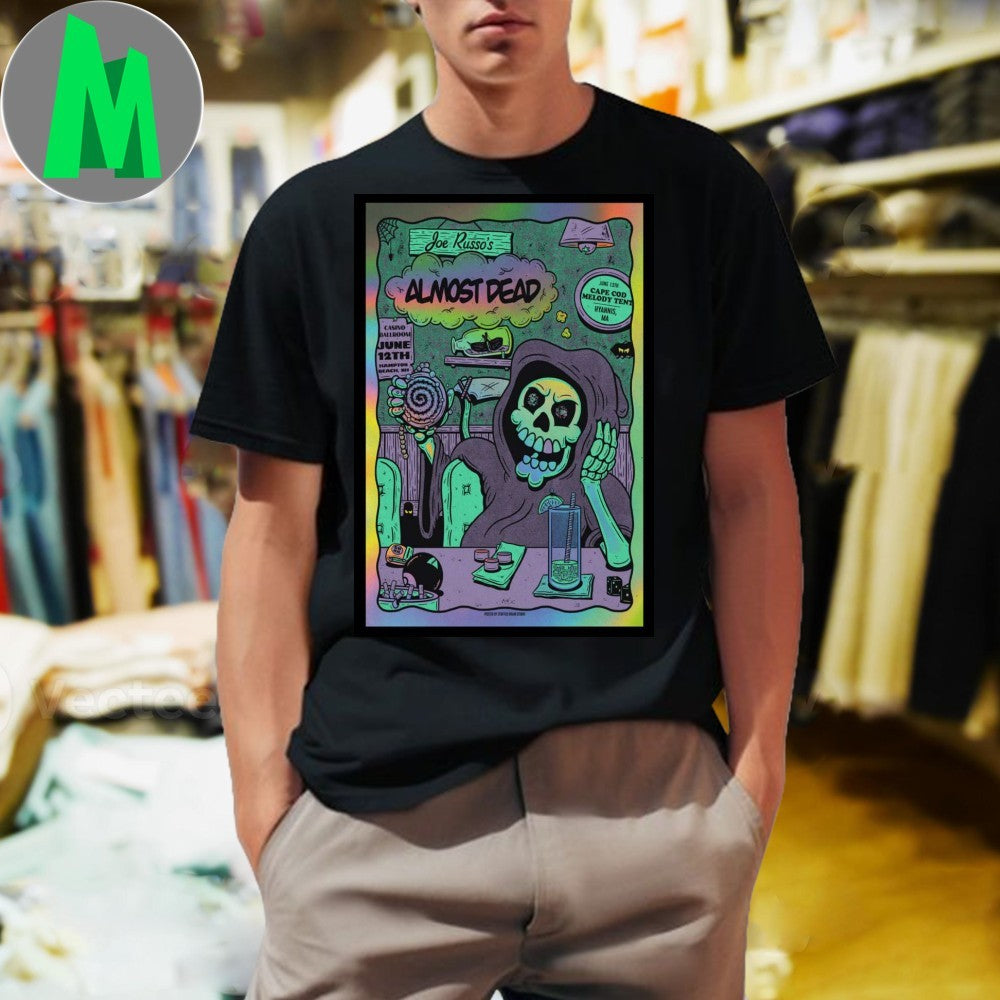 Joe Russo’s Almost Dead June 13 2025 Hyannis MA Tour Poster Graphic T-Shirt