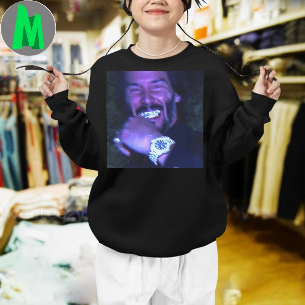 John Wick Keanu Reeves Drip Bust Down Graphic T-Shirt