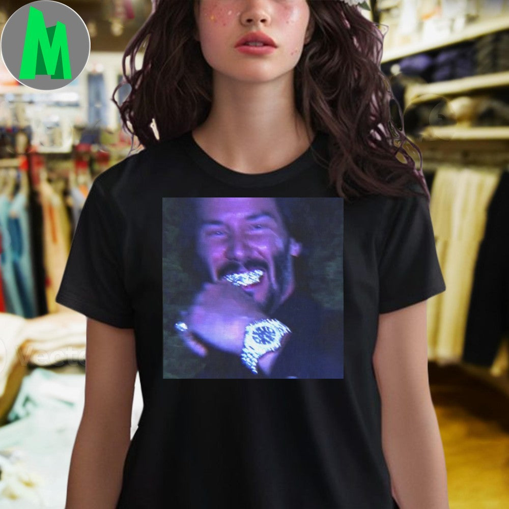 John Wick Keanu Reeves Drip Bust Down Graphic T-Shirt