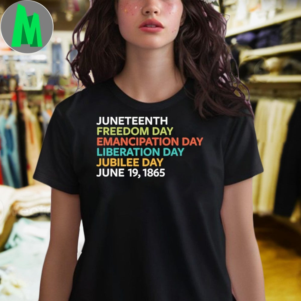 Juneteenth Emancipation Day Historical Text T-Shirt