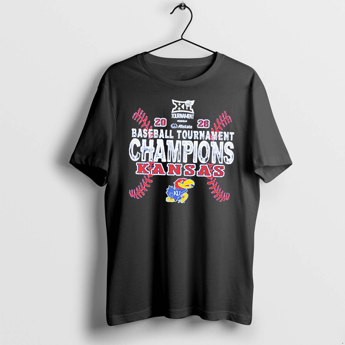 Official Kansas Jayhawks 2026 Big 12 Baseball Tournament Champions Tee T Shirts